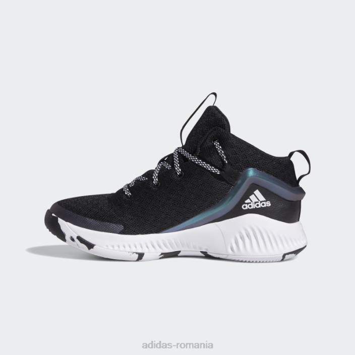 Adidas pantofi de blocare negri copii alb negru 2JBN24752