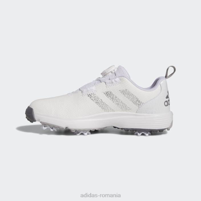 Adidas pantofi de golf alb pentru juniori codechaos 22 boa adidas copii alb/argintiu/gri 2JBN24783