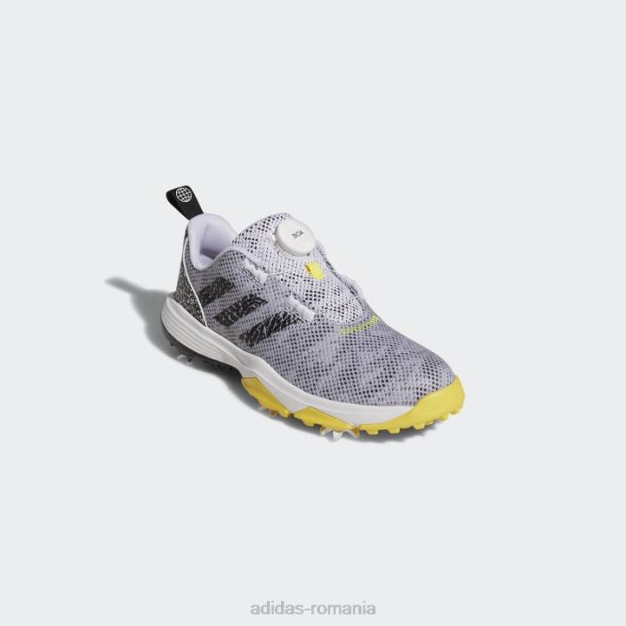 Adidas pantofi de golf alb pentru juniori codechaos 22 boa copii alb/negru/galben 2JBN24790