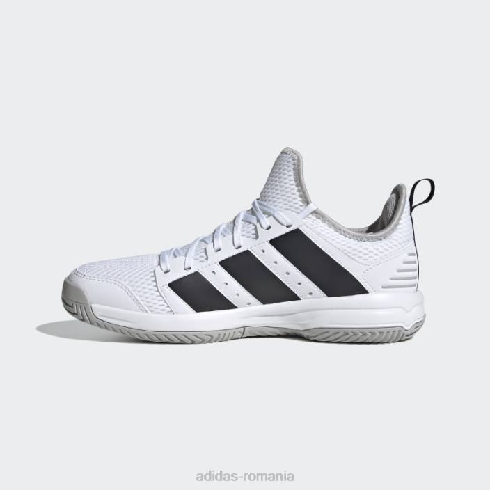 Adidas pantofi de interior stabil alb adidas copii alb/negru/gri 2JBN24804