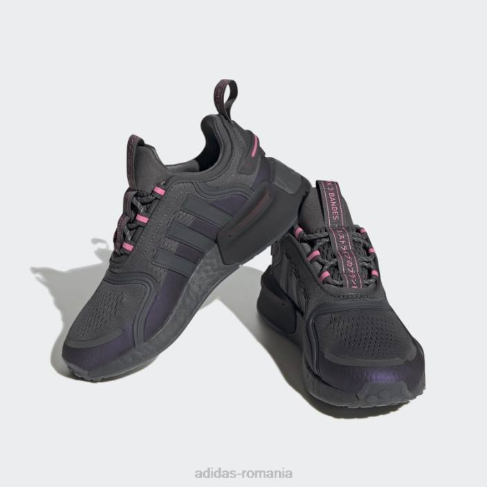 Adidas pantofi de modă magenta nmd-v3 copii gri/argintiu/magenta 2JBN24642