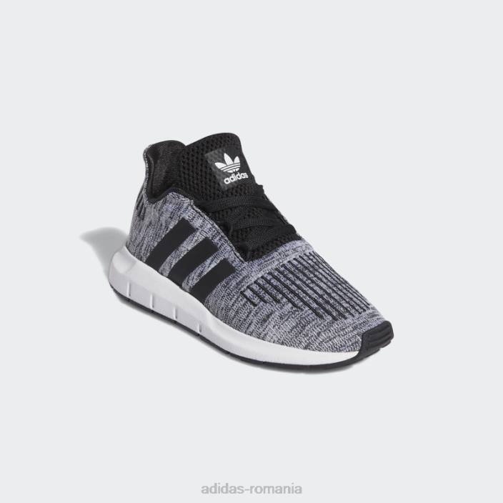 Adidas pantofi eleganti Swift Run negri copii alb negru 2JBN24451