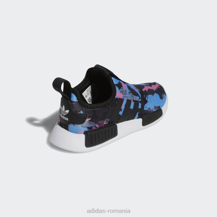 Adidas pantofi eleganti nmd 360 albi copii alb negru 2JBN24649