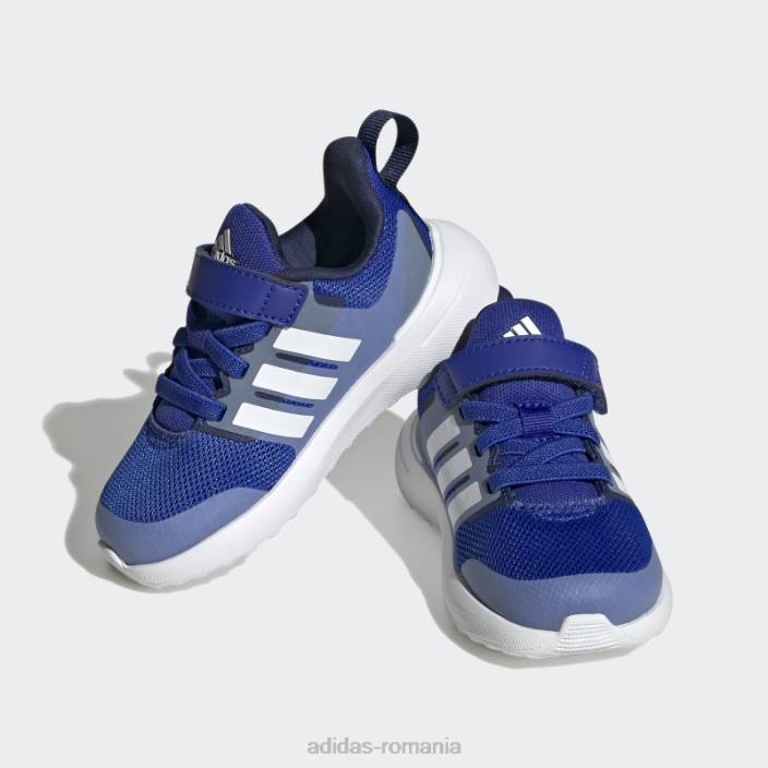 Adidas pantofi fortarun 2.0 cloudfoam dantela elastic albastru adidas copii albastru alb 2JBN24516