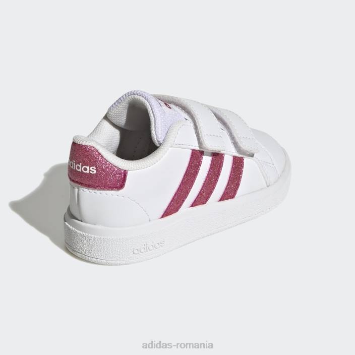 Adidas pantofi grand court 2.0 magenta real copii alb/magenta real 2JBN24806
