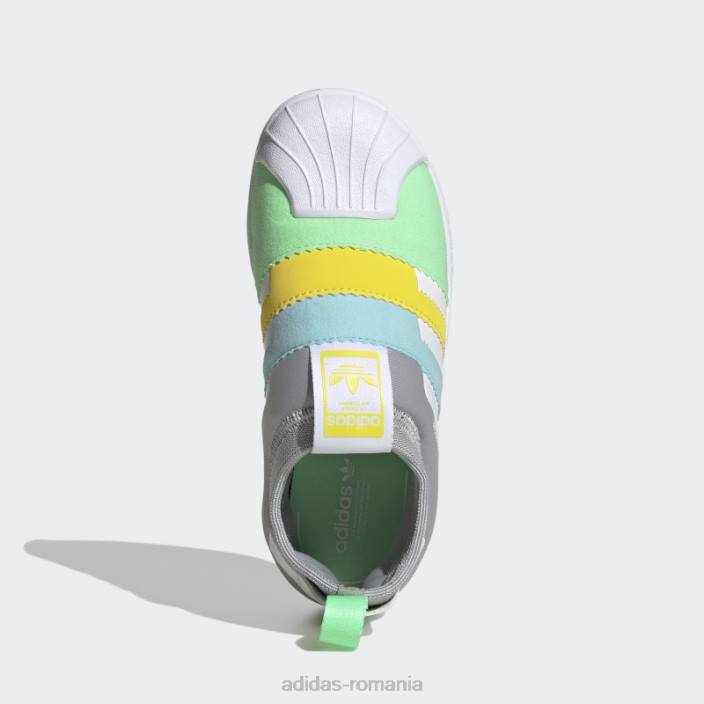 Adidas pantofi gri superstar 360 twist adidas copii gri/alb/verde fascicul 2JBN24711