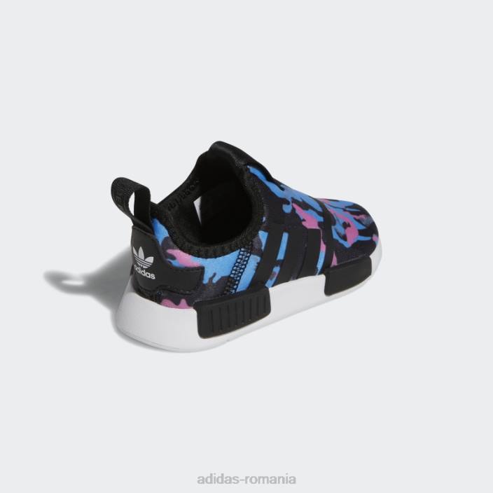 Adidas pantofi hot nmd 360 alb copii alb negru 2JBN24647