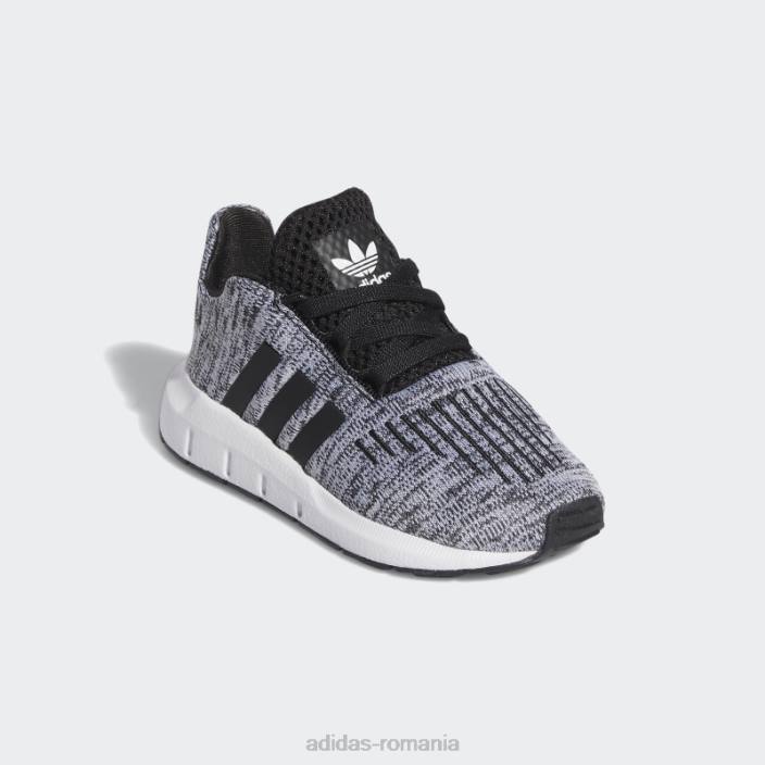 Adidas pantofi hot swift run negri copii alb negru 2JBN24457