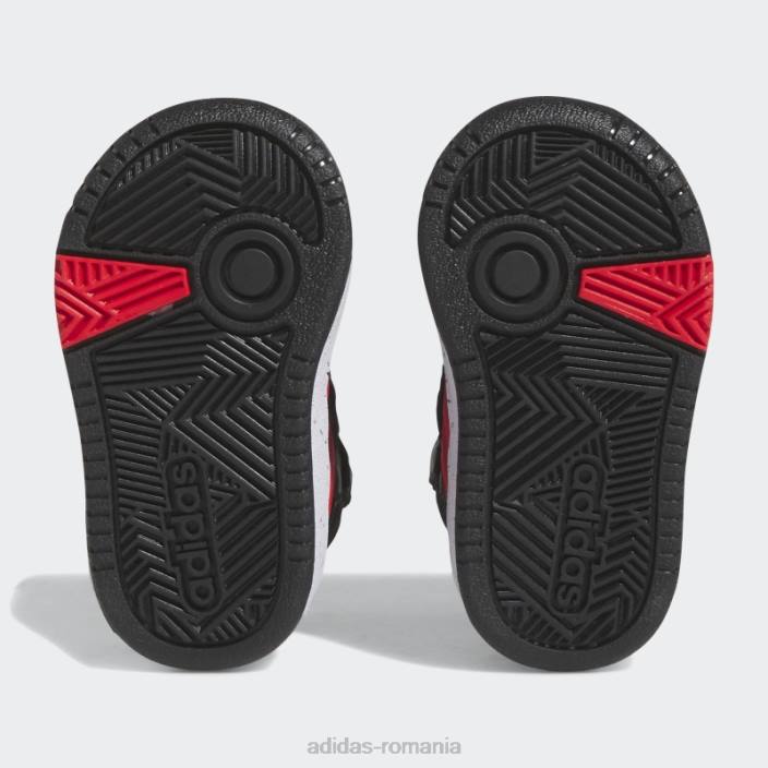 Adidas pantofi mijlocii eleganti cu cercuri negre copii alb/rosu/negru 2JBN24747