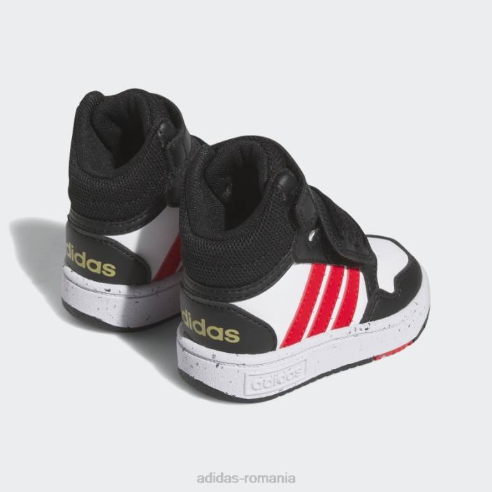Adidas pantofi mijlocii eleganti cu cercuri negre copii alb/rosu/negru 2JBN24747