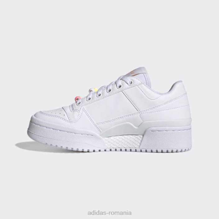Adidas pantofi îndrăzneți forum roz fascicul copii alb/portocaliu/roz fascicul 2JBN24672
