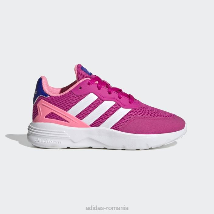 Adidas pantofi nebzed lifestyle dantela fucsia adidas copii fucsia/alb 2JBN24492