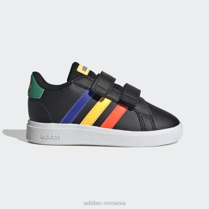 Adidas pantofi negri Grand Court 2.0 copii negru/albastru/verde curte 2JBN24515