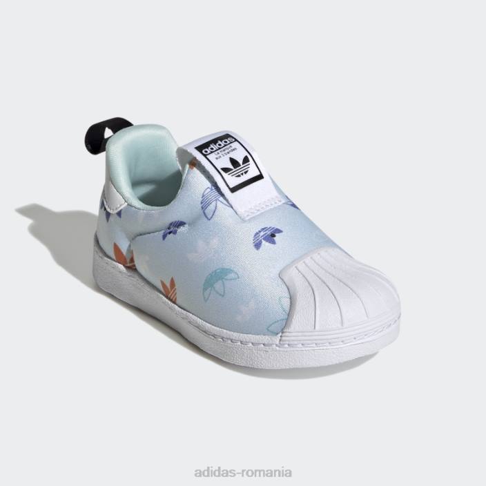 Adidas pantofi negri superstar 360 eleganti copii albastru/negru/alb 2JBN24801