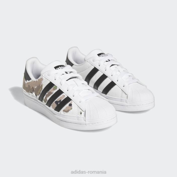 Adidas pantofi negri superstar moda copii alb/negru/auriu metalic 2JBN24802
