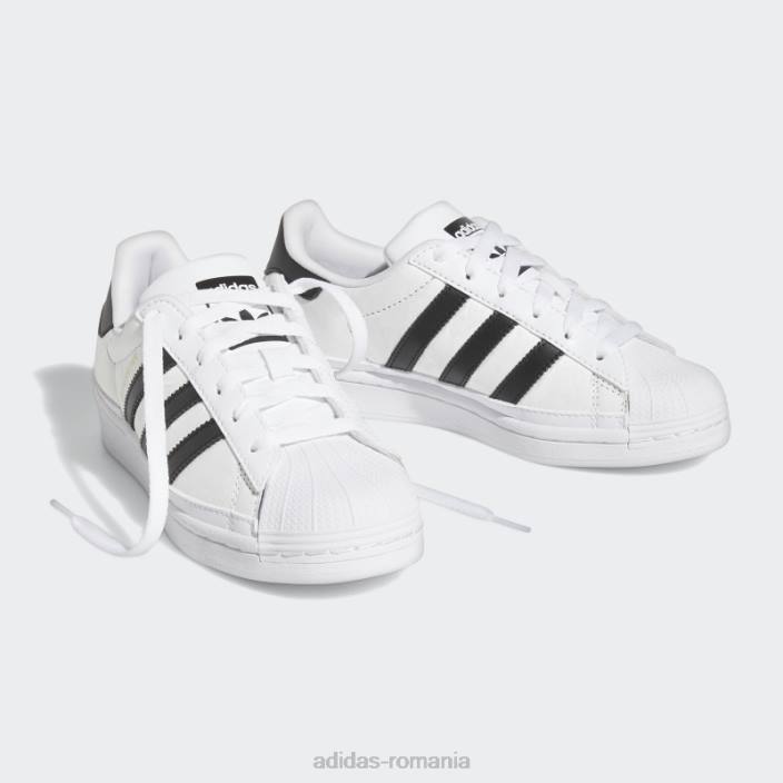 Adidas pantofi negri superstar moda copii alb/negru/auriu metalic 2JBN24802