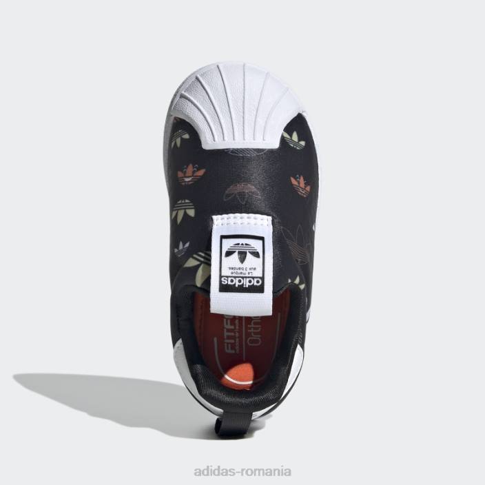 Adidas pantofi portocalii superstar 360 copii negru/alb/portocaliu 2JBN24740