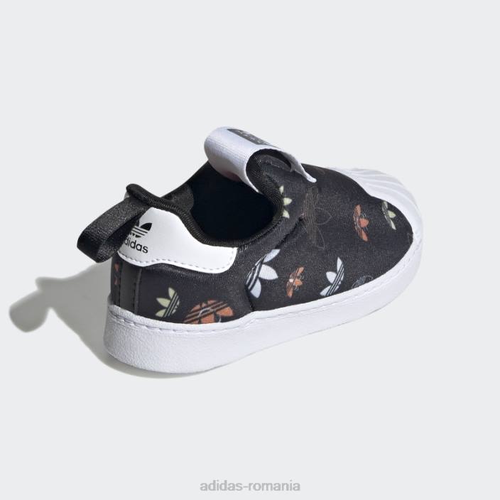 Adidas pantofi portocalii superstar 360 copii negru/alb/portocaliu 2JBN24740