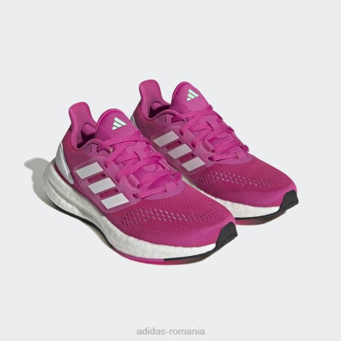Adidas pantofi pureboost 22 de mentă fierbinte copii fucsia/alb/menta 2JBN24794