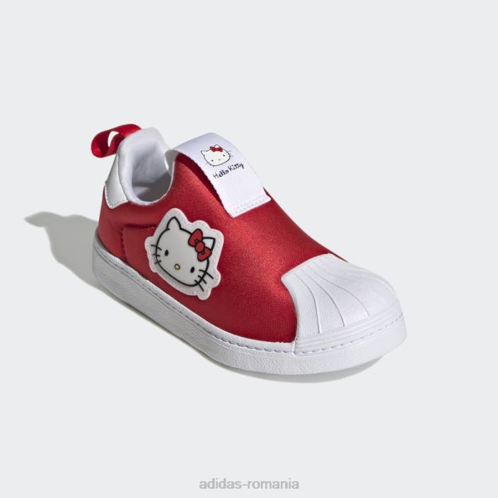 Adidas pantofi roșii hello kitty superstar 360 adidas copii roșu/alb/negru 2JBN24483