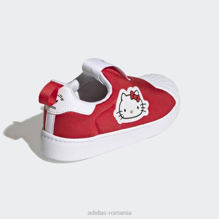 Adidas pantofi roșii hello kitty superstar 360 adidas copii roșu/alb/negru 2JBN24483