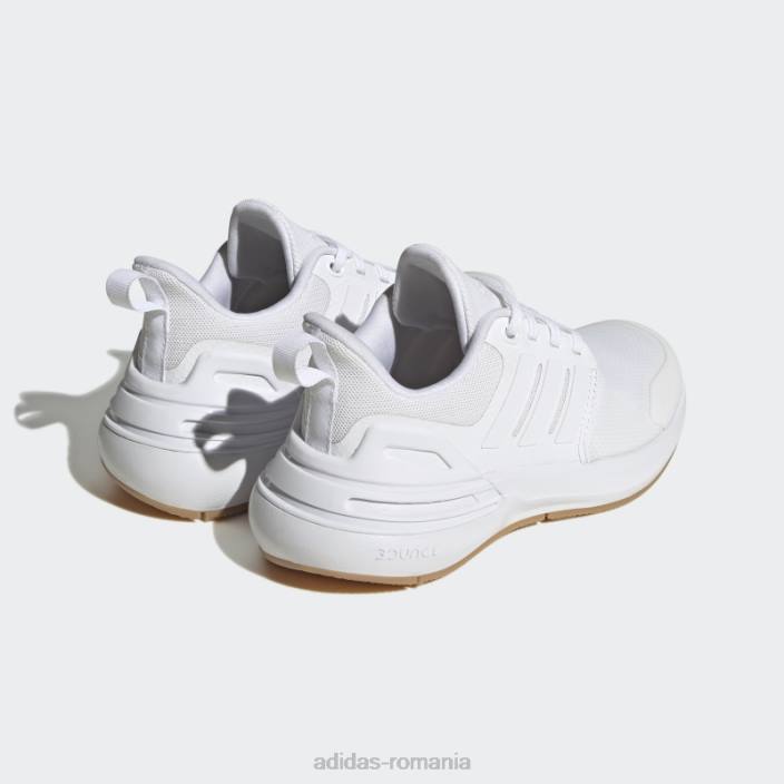 Adidas pantofi sport din dantela rapidasport bounce alb copii alb 2JBN24926