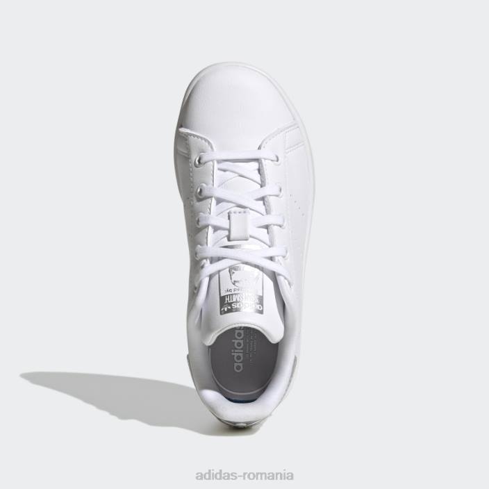 Adidas pantofi stan smith argintii copii alb/gri/argintiu 2JBN24470