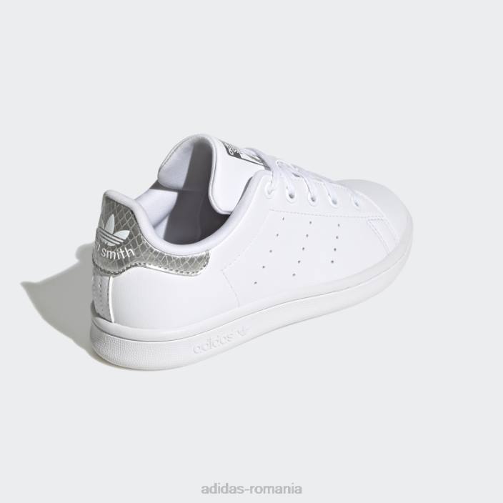 Adidas pantofi stan smith argintii copii alb/gri/argintiu 2JBN24470