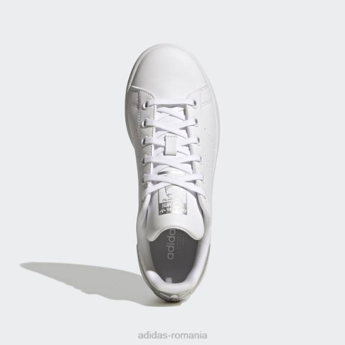 Adidas pantofi stan smith argintii eleganti copii alb/gri/argintiu 2JBN24612