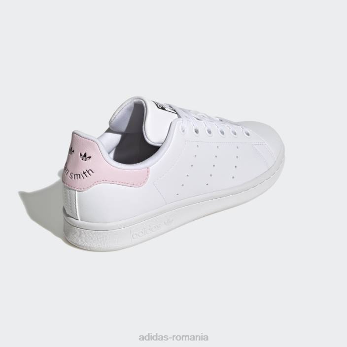 Adidas pantofi stan smith negri eleganti copii alb/roz/negru 2JBN24666