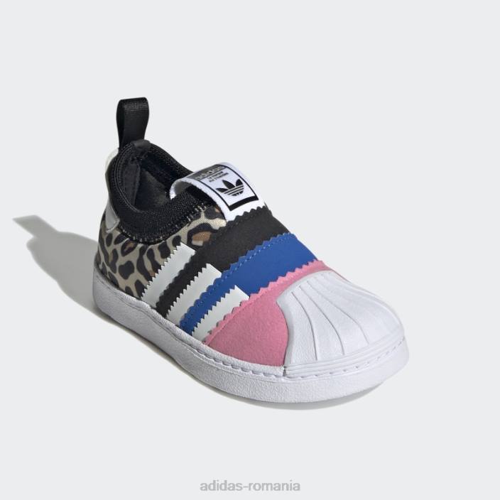 Adidas pantofi superstar 360 2.0 twist adidas negri copii negru/alb/roz 2JBN24732