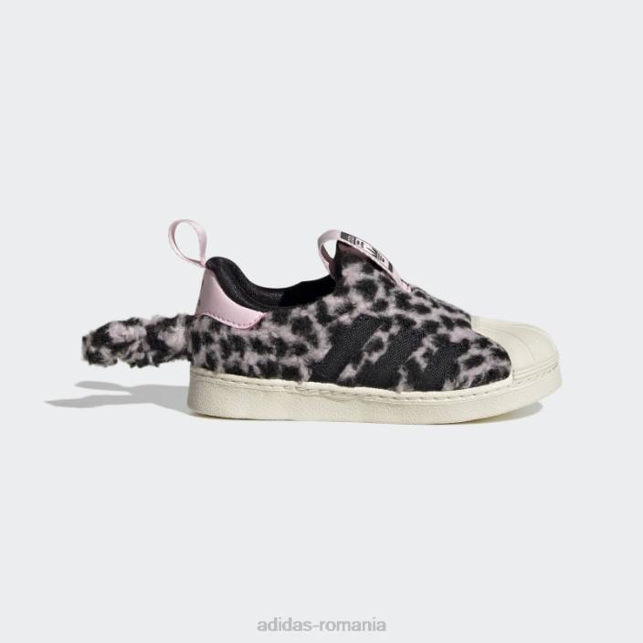 Adidas pantofi superstar 360 roz copii roz/alb/negru 2JBN24700