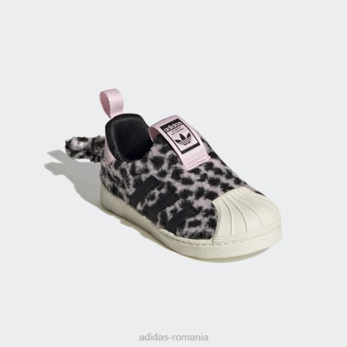 Adidas pantofi superstar 360 roz copii roz/alb/negru 2JBN24700