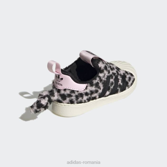Adidas pantofi superstar 360 roz copii roz/alb/negru 2JBN24700