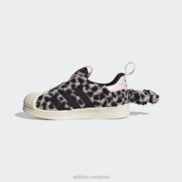 Adidas pantofi superstar 360 roz copii roz/alb/negru 2JBN24700