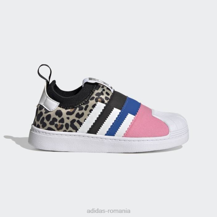 Adidas pantofi superstar 360 twist negri copii negru/alb/roz 2JBN24932