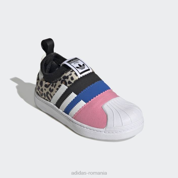 Adidas pantofi superstar 360 twist negri copii negru/alb/roz 2JBN24932