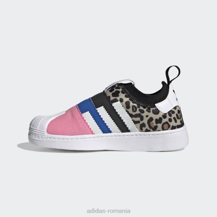 Adidas pantofi superstar 360 twist negri copii negru/alb/roz 2JBN24932