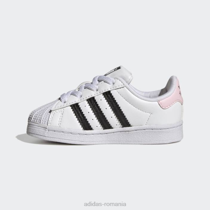Adidas pantofi superstar de modă roz copii alb/negru/roz 2JBN24707