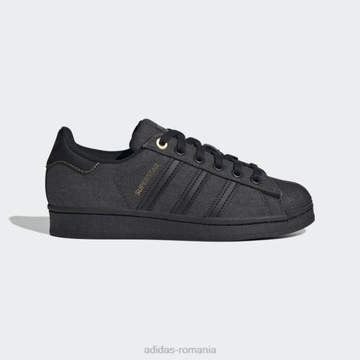Adidas pantofi superstar din carbon copii carbon/negru/auriu metalic 2JBN24449