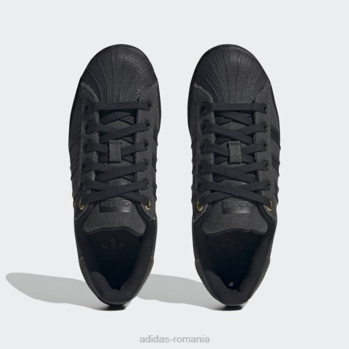Adidas pantofi superstar din carbon copii carbon/negru/auriu metalic 2JBN24449