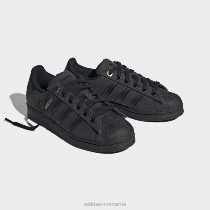Adidas pantofi superstar din carbon copii carbon/negru/auriu metalic 2JBN24449