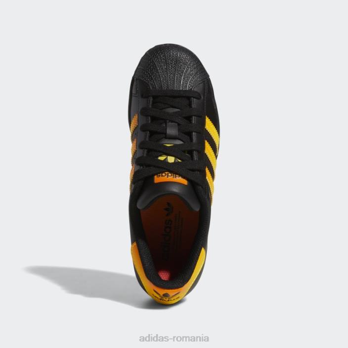 Adidas pantofi superstar galbeni copii negru/portocaliu/galben 2JBN24577