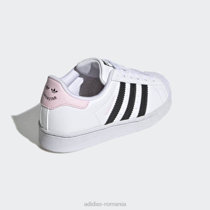 Adidas pantofi superstar negri eleganti copii alb/negru/roz 2JBN24796
