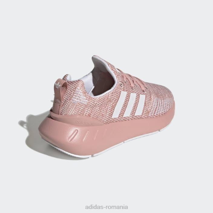 Adidas pantofi swift run 22 albi copii mov/alb 2JBN24725