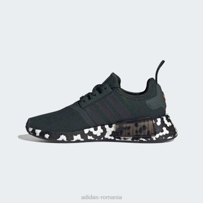 Adidas pantofi verzi nmd-r1 copii verde/negru/alb 2JBN24689