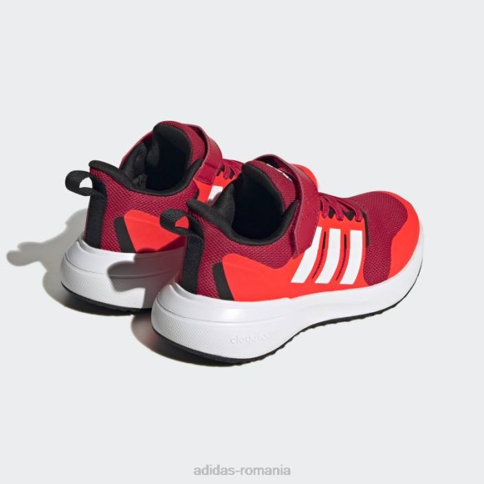 Adidas scarlet fortarun 2.0 pantofi cu dantela elastica cloudfoam copii stacojiu/alb/rosu 2JBN24688