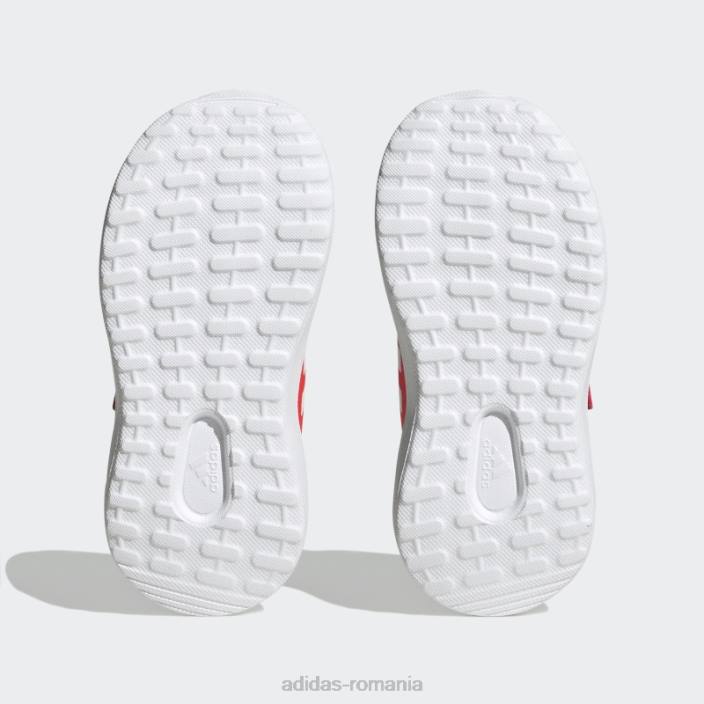 Adidas scarlet fortarun 2.0 pantofi cu dantela elastica cloudfoam copii stacojiu/alb/rosu 2JBN24695