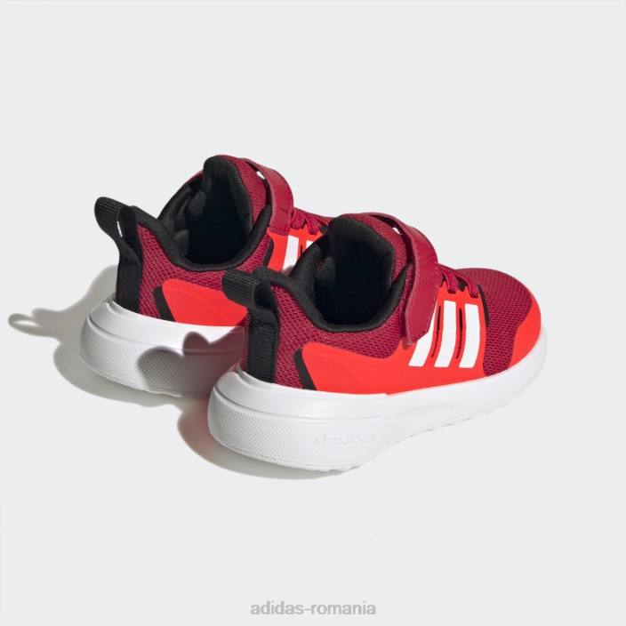 Adidas scarlet fortarun 2.0 pantofi cu dantela elastica cloudfoam copii stacojiu/alb/rosu 2JBN24695