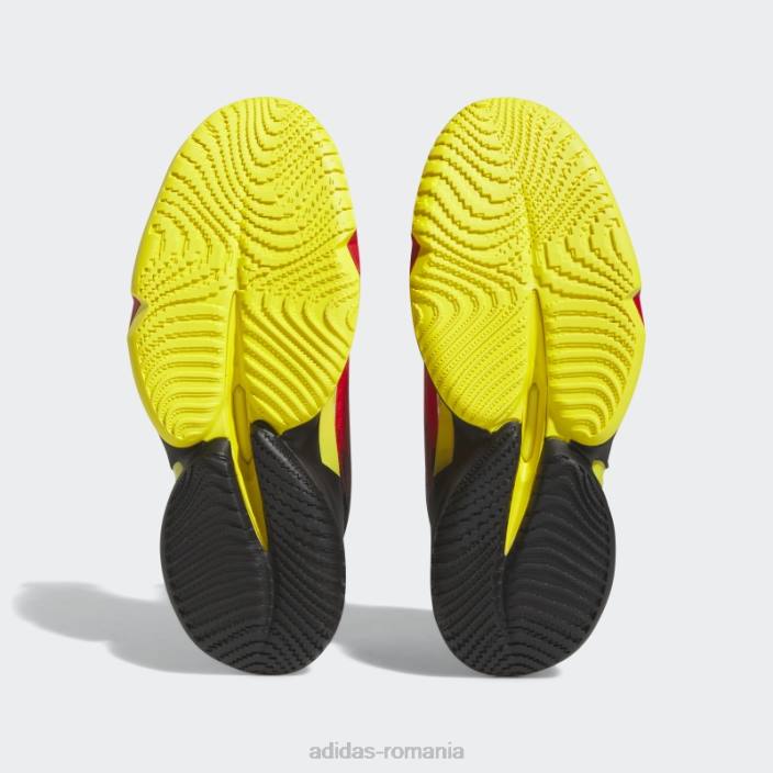 Adidas super d.o.n. numărul 4 pantofi de baschet roșii copii roșu/negru 2JBN24746